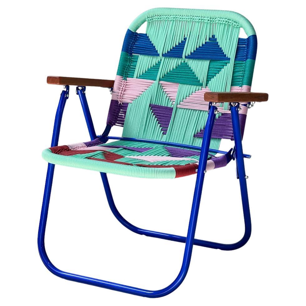 Beach chair Japú Trama Azulê  - Outdoor area Garden and Lawn Dengô Brasil For Sale