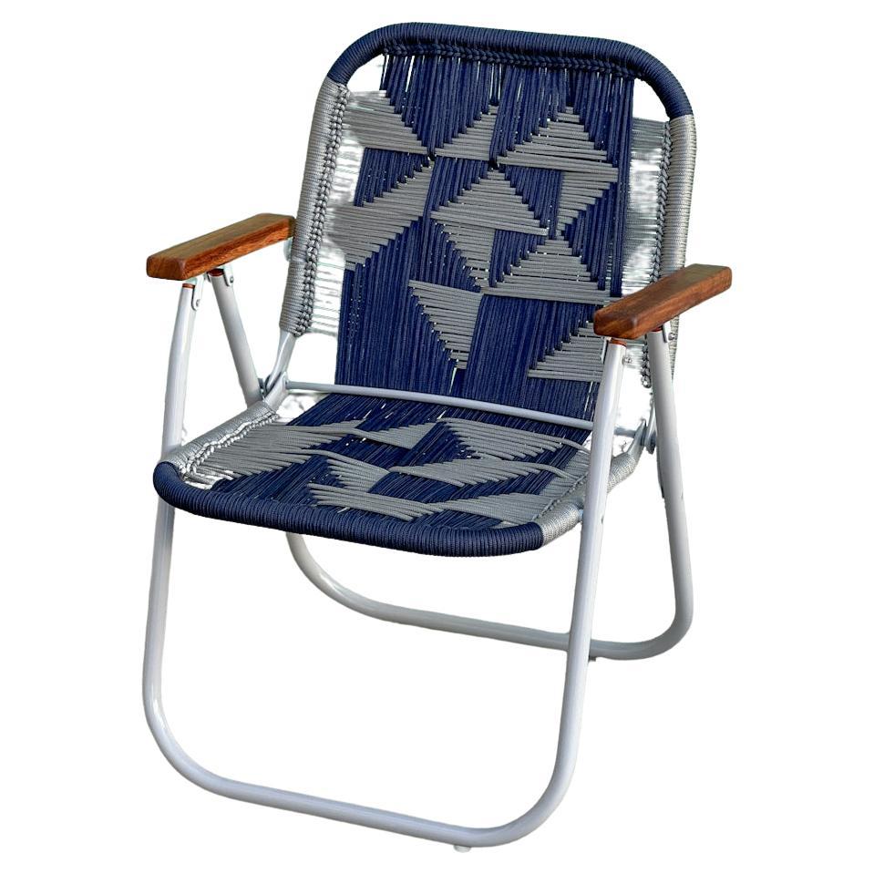 Beach chair Japú Trama Azulê  - Outdoor area Garden and Lawn Dengô Brasil For Sale