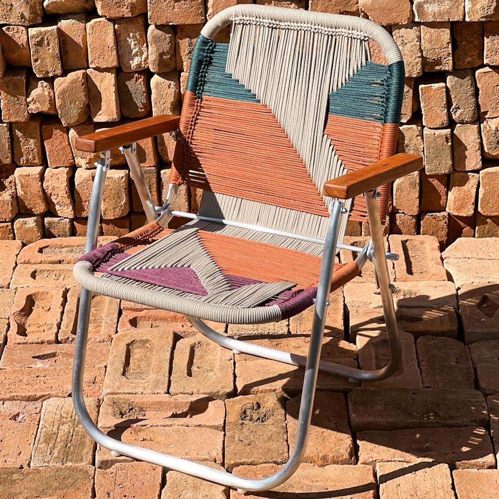 Beaded Beach chair Japú Trama Classic 2 - Outdoor area -Garden and Lawn - Dengô Brasil  For Sale