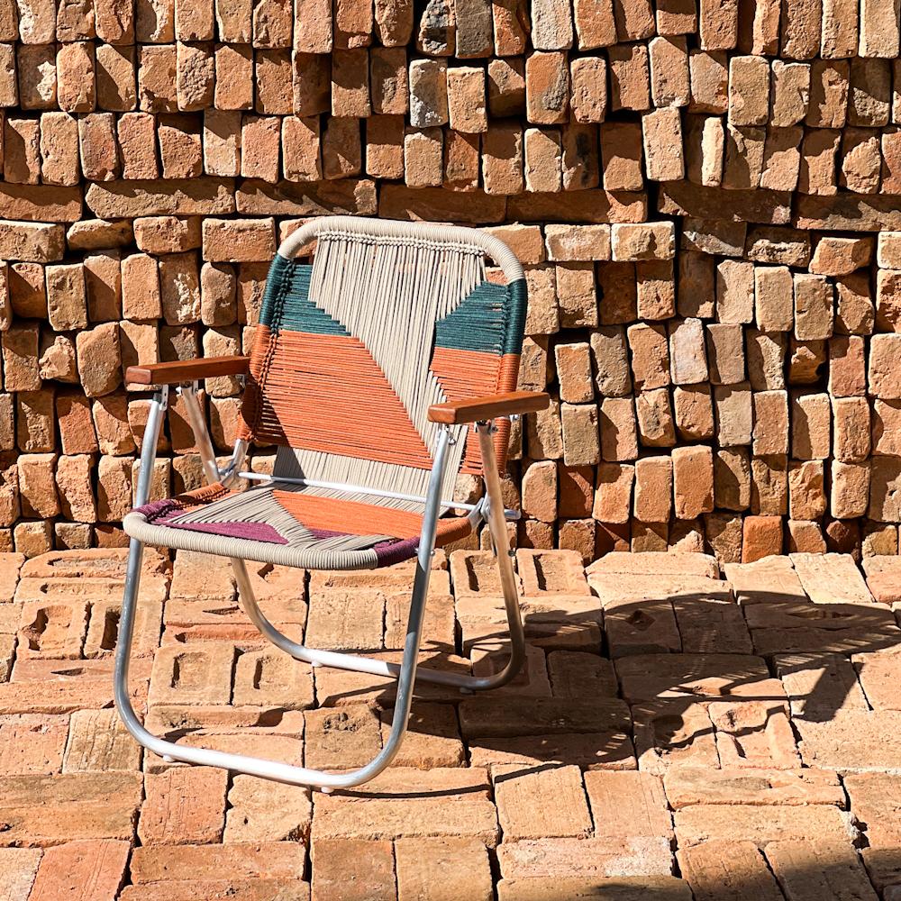 Beach chair Japú Trama Classic 2 - Outdoor area -Garden and Lawn - Dengô Brasil  In New Condition For Sale In Caçapava, SP