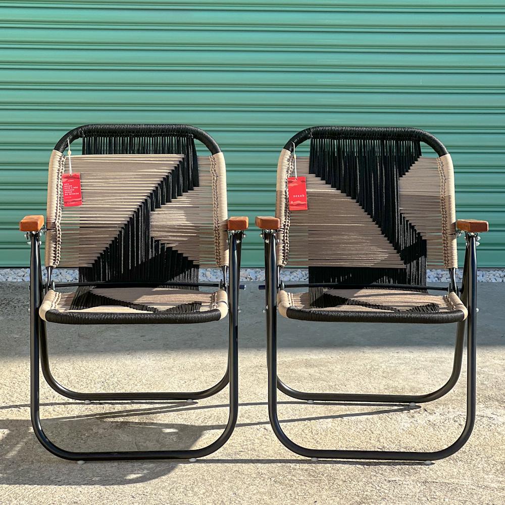 Beach chair Japú - Trama Clássica 2  - Outdoor area Garden and Lawn Dengô Brasil For Sale 1