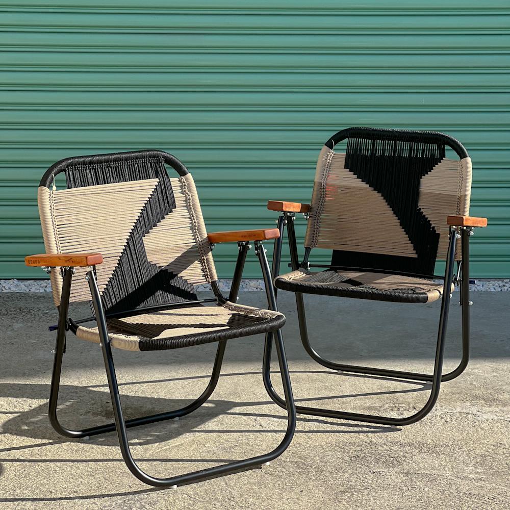 Beach chair Japú - Trama Clássica 2  - Outdoor area Garden and Lawn Dengô Brasil For Sale 2