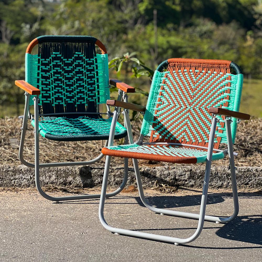 Cord Beach chair Japú - Trama Lia  - Outdoor area Garden and Lawn Dengô Brasil For Sale