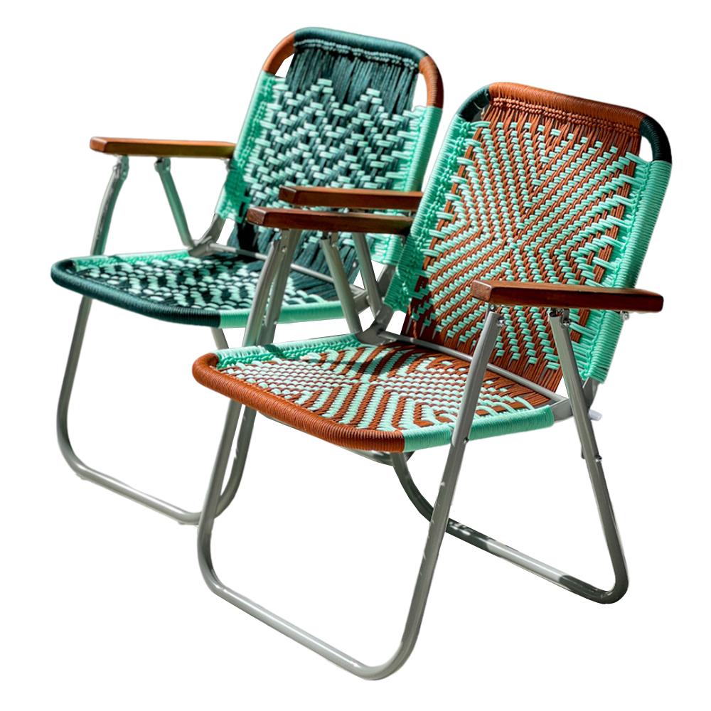 Beach chair Japú - Trama Lia  - Outdoor area Garden and Lawn Dengô Brasil For Sale 2