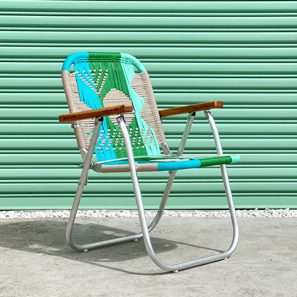 Brazilian Beach chair Japú Trama Modernista  - Outdoor area Garden and Lawn Dengô Brasil For Sale