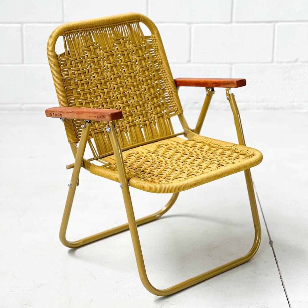Powder-Coated Beach chair Japú Trama Orla  - Outdoor area Garden and Lawn Dengô Brasil For Sale