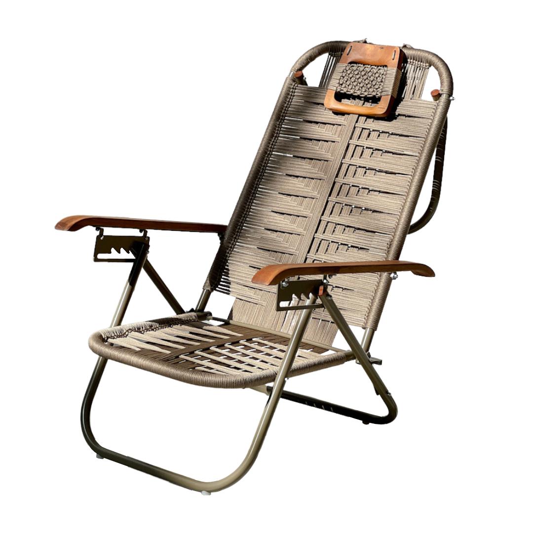 Beach chaise chair Japú Trama 5 - Outdoor area Garden and Lawn - Dengô Brasil For Sale 3