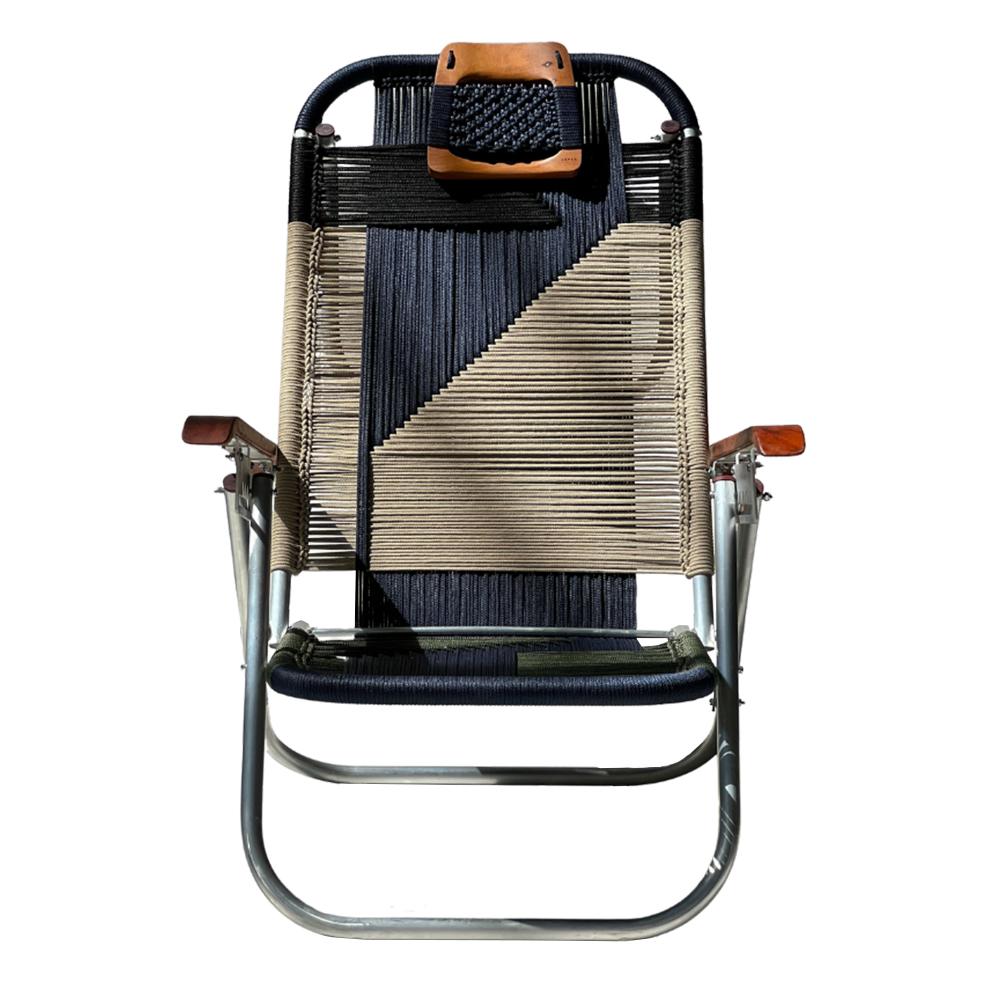 Beach chaise chair Japú Trama 7 - Outdoor area Garden and Lawn - Dengô Brasil For Sale 3