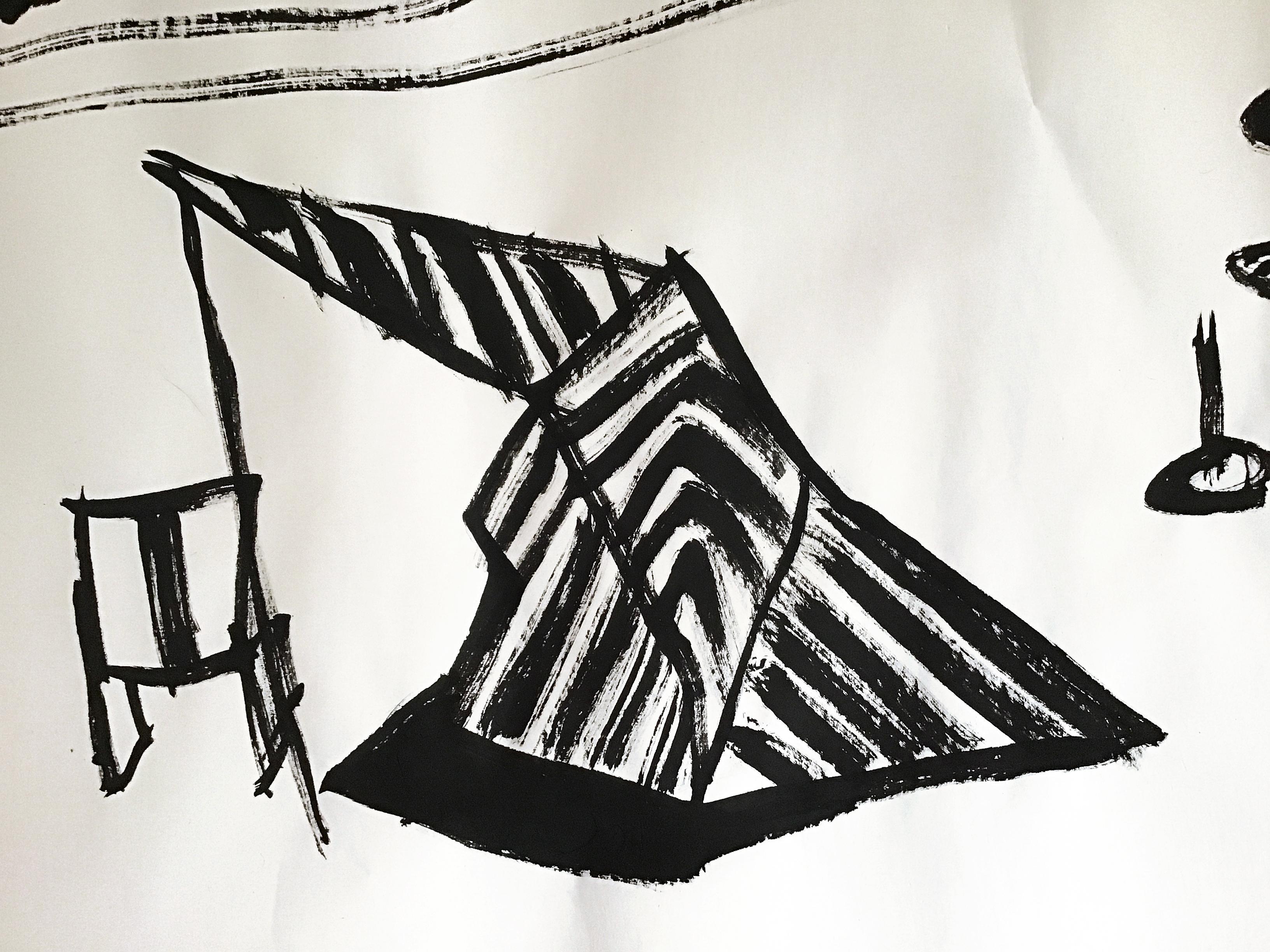 Paper BEACH - Contemporary Japanese Calligraphy by Dai Okumura For Sale