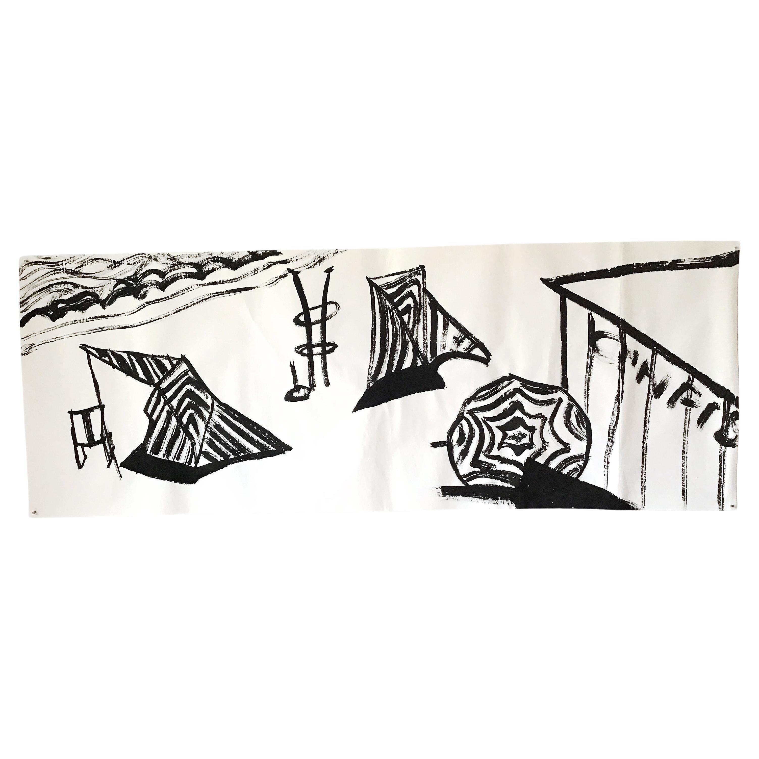BEACH - Contemporary Japanese Calligraphy by Dai Okumura