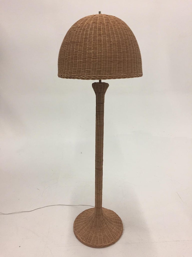 Beach House Chic Wicker Floor Lamp at 1stDibs beach house floor lamps