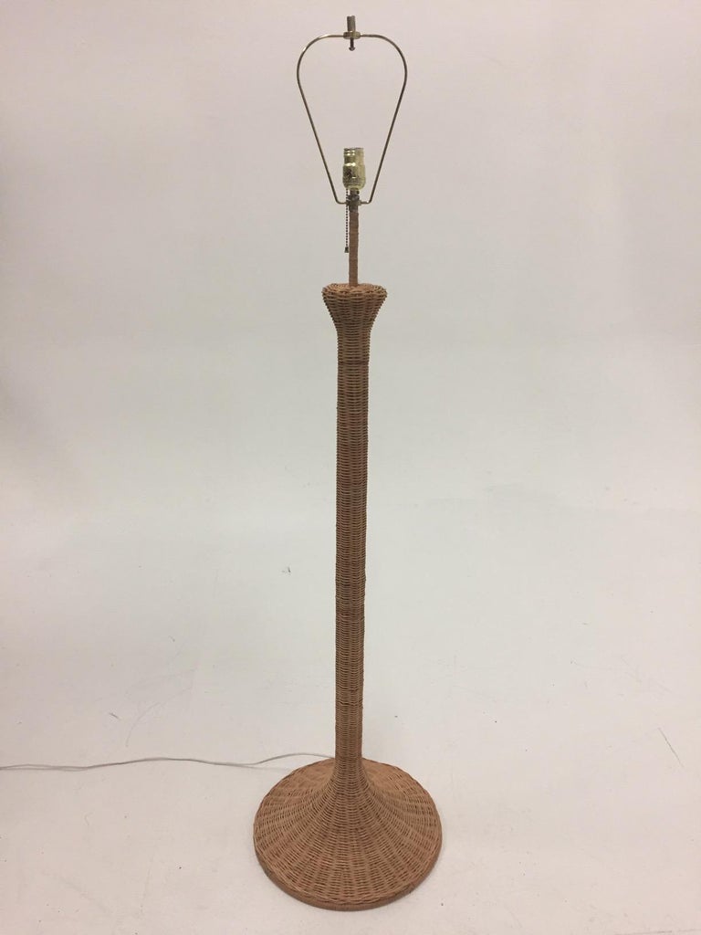 Beach House Chic Wicker Floor Lamp at 1stDibs beach house floor lamps, beach house floor lamp