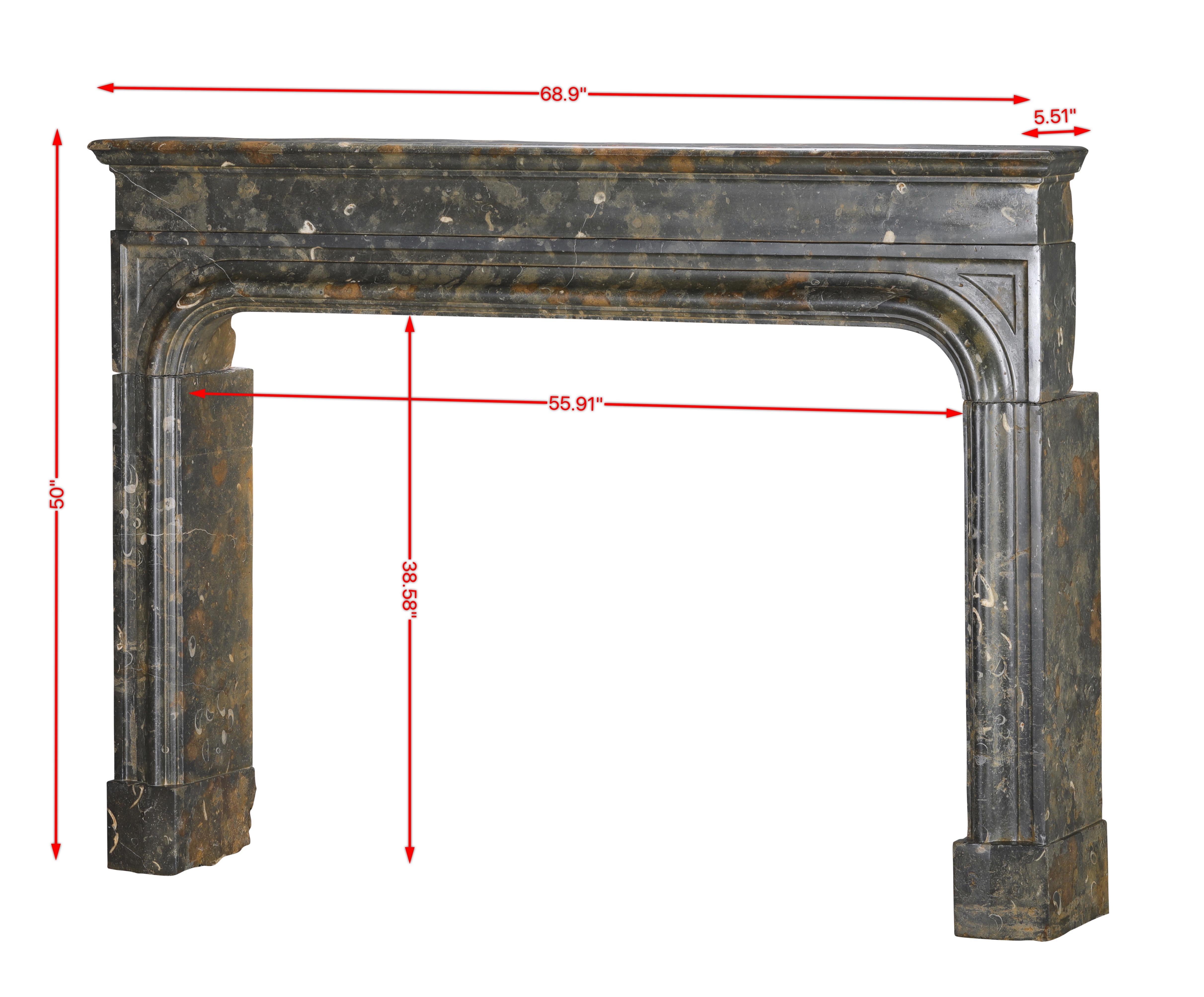 Hand-Carved Beach House Fireplace With Shells - Early 17th‑C. - French Excellence For Sale