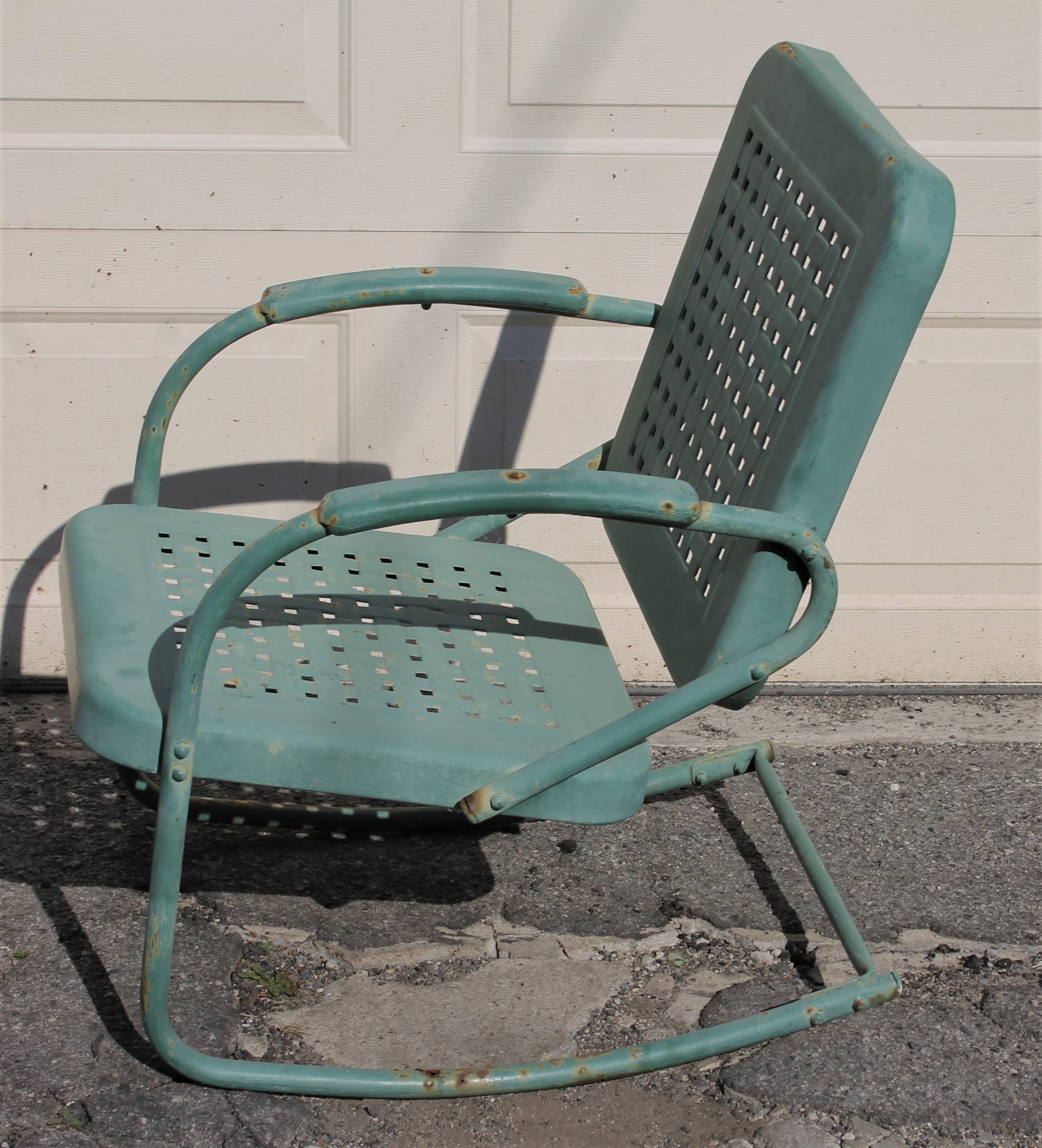vintage outdoor rocking chair