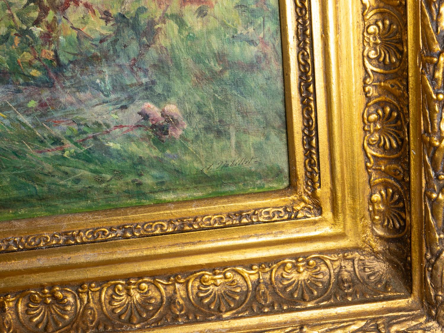 Oiled Beach Painting By Auguste Michel Nobillet, 19th Century For Sale