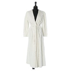 Beach Robe aus weißer Baumwolle, ca. 1930/40