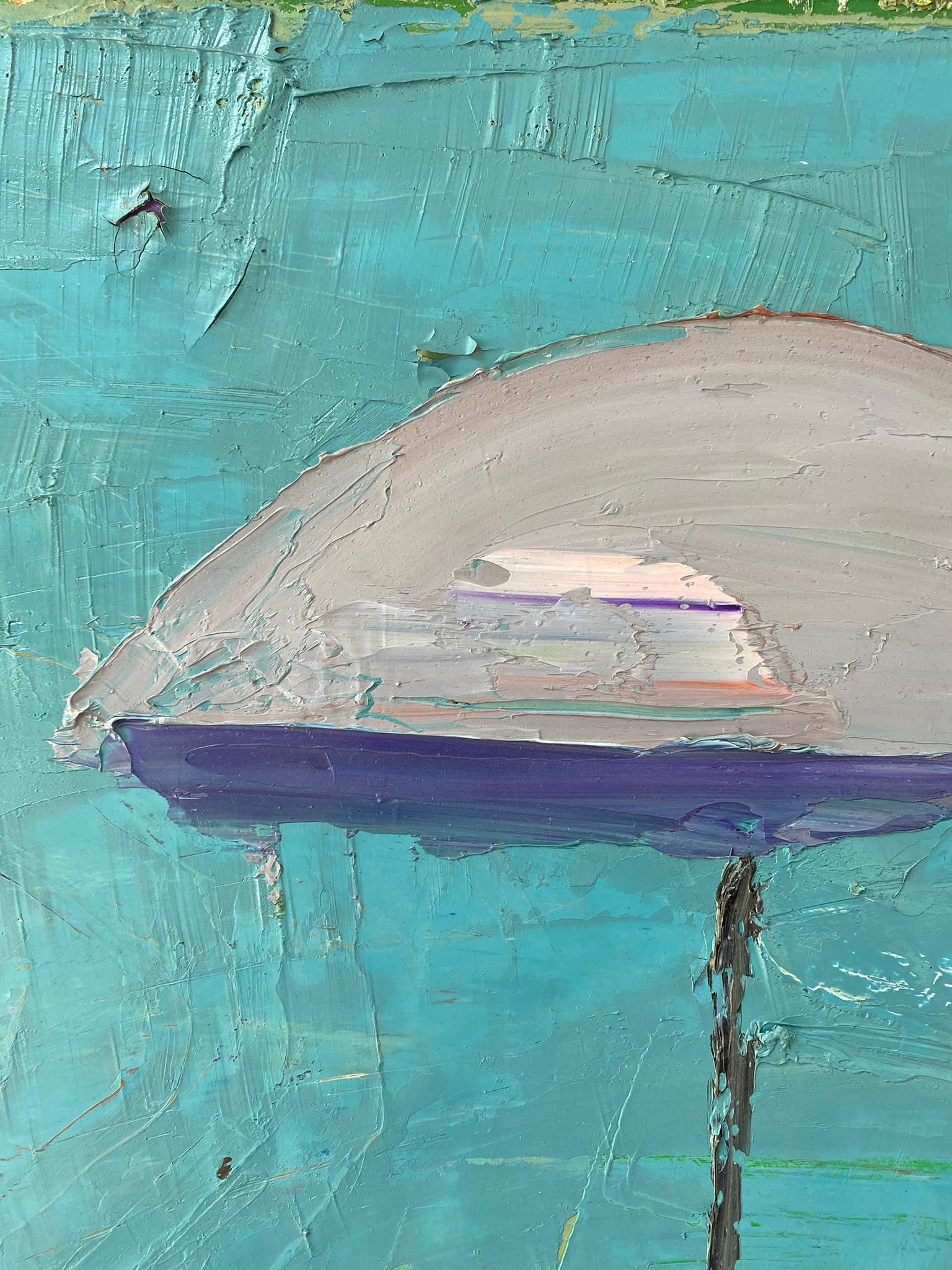 Modern Beach Scene Oil Painting on Canvas by Theodore “Ted” Turner