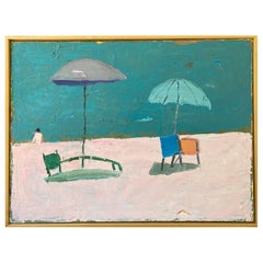 Beach Scene Oil Painting on Canvas by Theodore “Ted” Turner