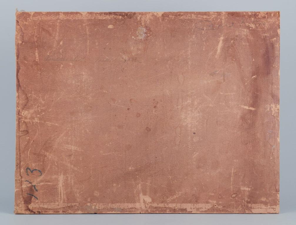 Strandszene mit Klippen. Im Stil von Georges Lemmen. Öl auf Leinwand, 1911 im Angebot 2