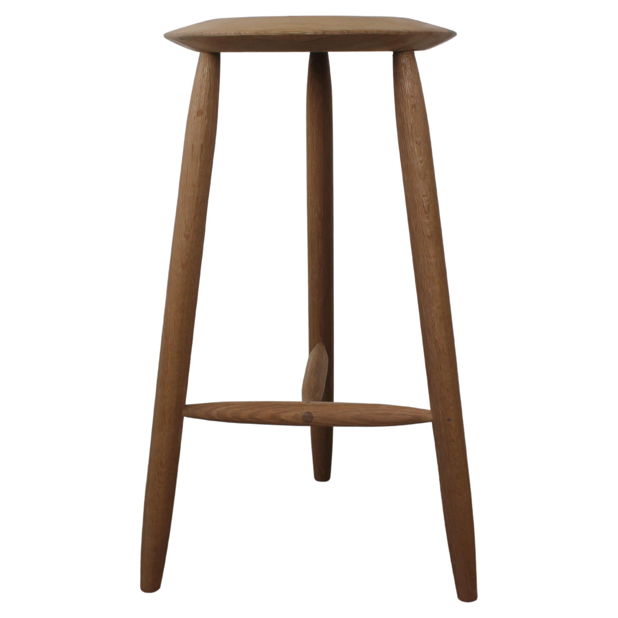 Beachcomber Counter Stool in White Oak in Stock For Sale