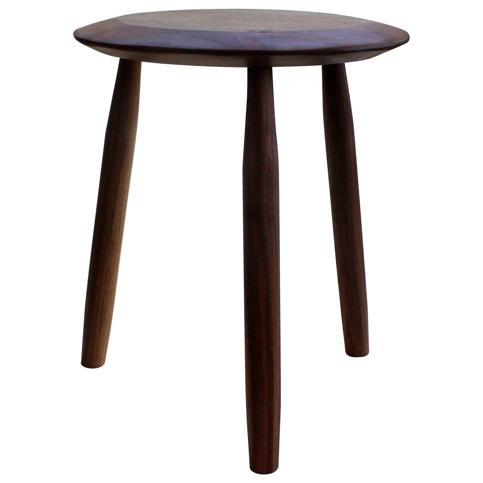 Beachcomber Milking Stool in Oiled Walnut For Sale