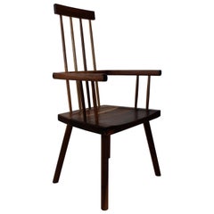 Beachcomber Spindle Back Chair in Walnut in Stock