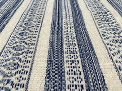 Beachy Blue and White 8x10 Kilim Rug