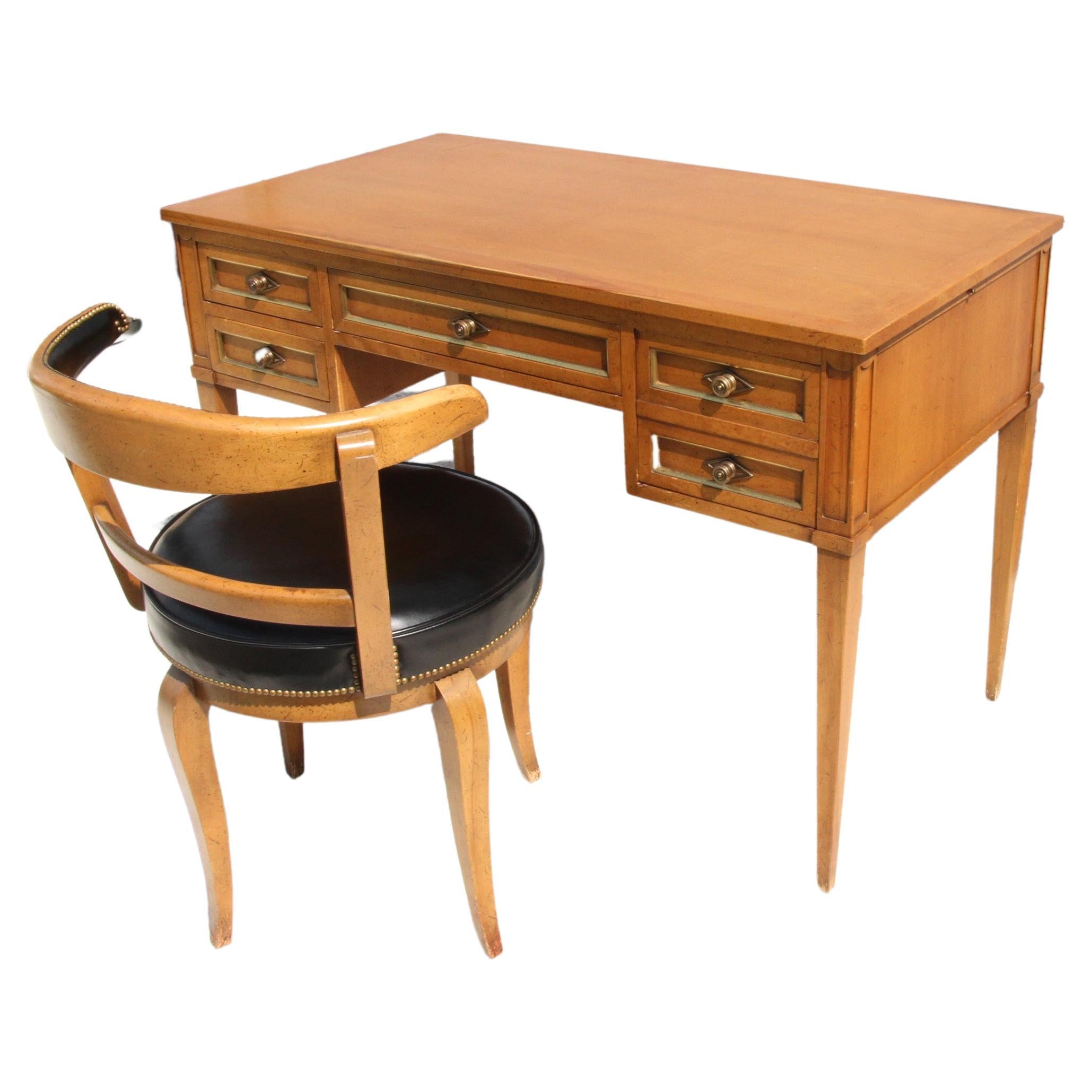 Beacon Hill Collection Federal Style Desk and Chair For Sale