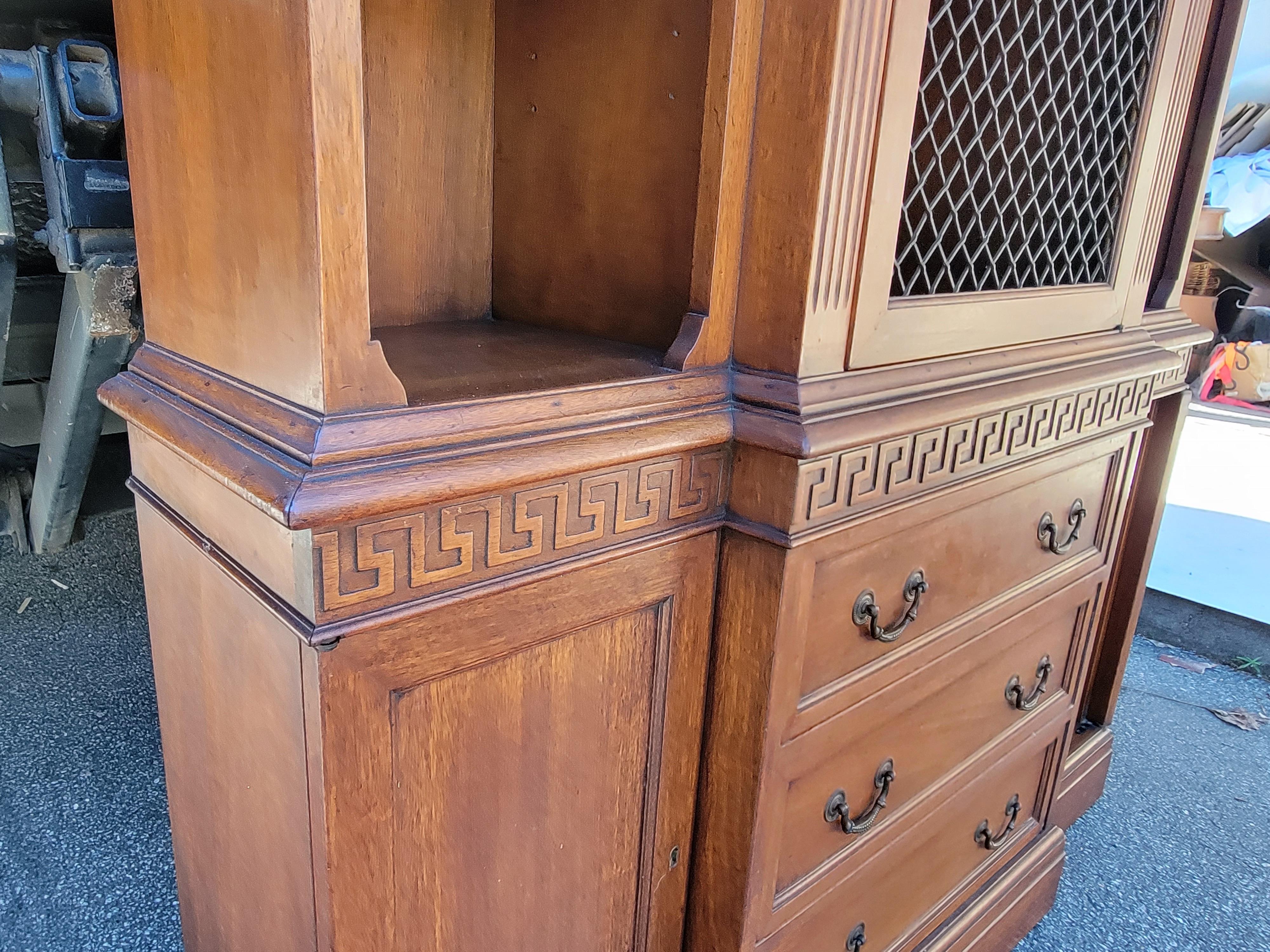 Beacon Hill Collection Neo-Classical Style Fruitwood Cabinet by Kaplan Furniture In Good Condition For Sale In Kennesaw, GA