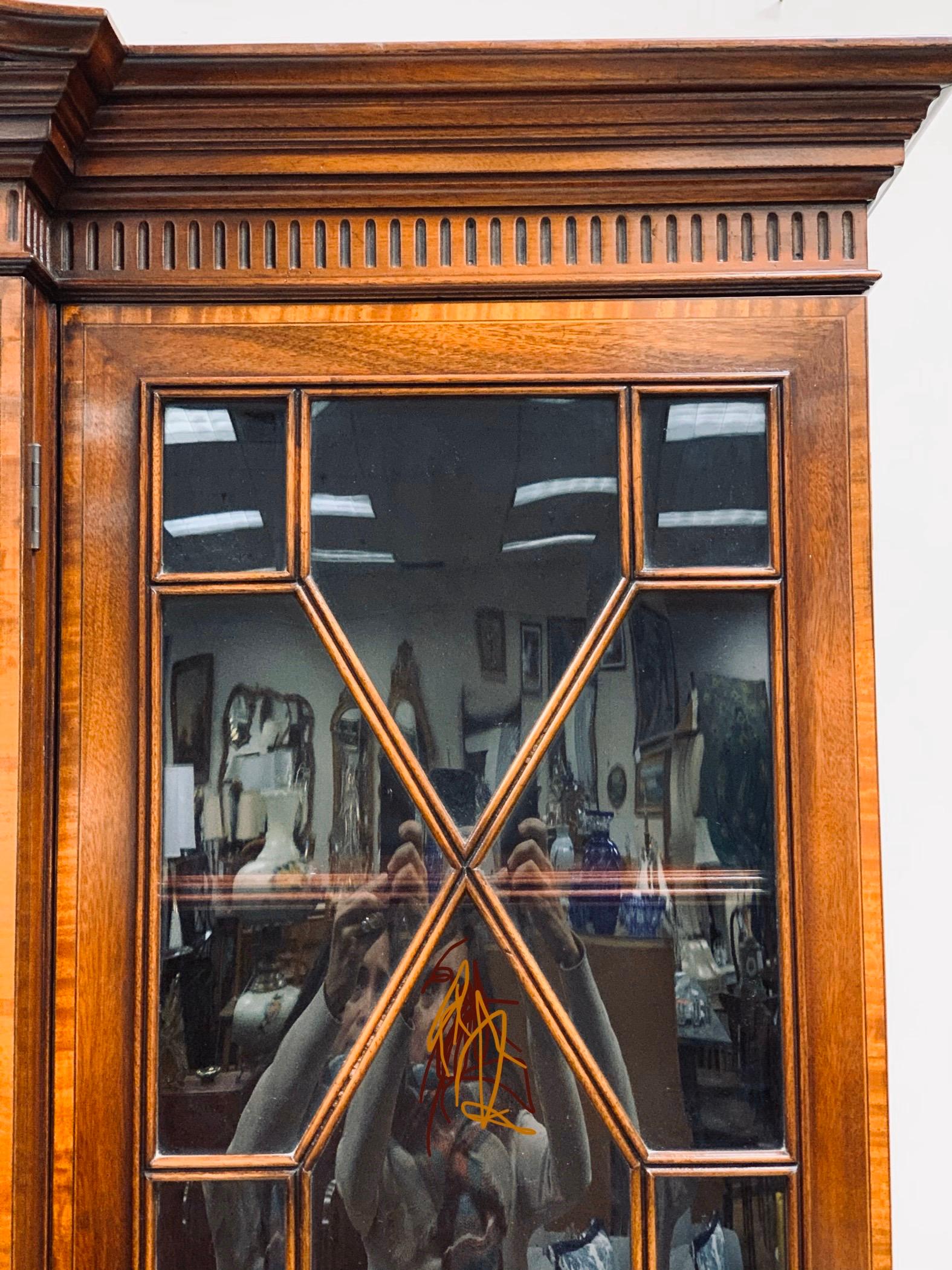 Beacon Hill Flame Mahogany Breakfront China Cabinet 1