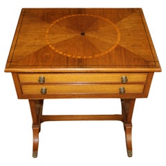 Beacon Hill Möbel Regency Style zwei Schublade eingelegt gemischte Wood Stand Ende Tabelle