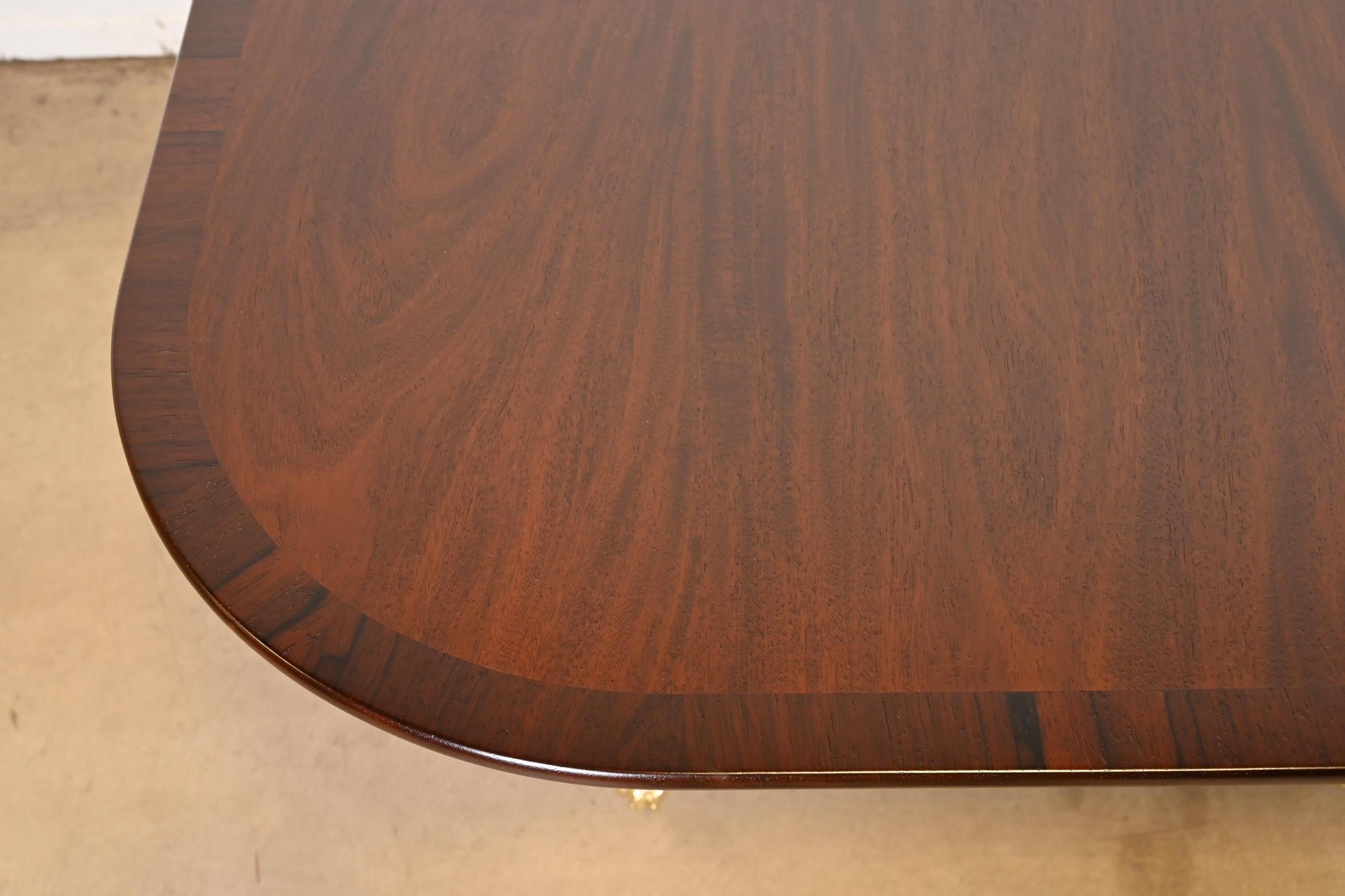 Beacon Hill Georgian Mahogany Double Pedestal Dining Table, Newly Refinished 3