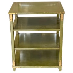 Beacon Hill Green Lacquer Tiered End Table, Mid-20th Century