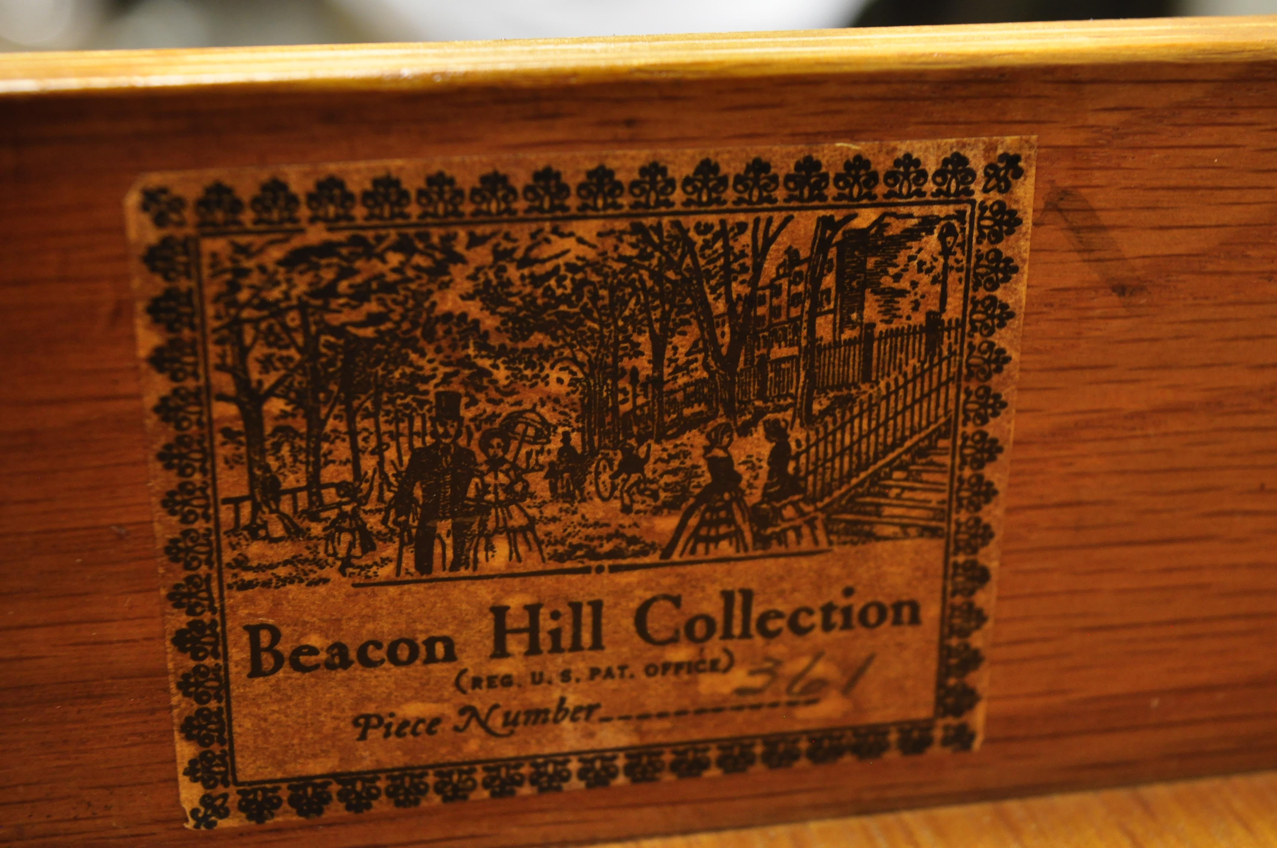 Beacon Hill Italian Regency Burl Wood Saber Leg One Drawer End Tables, a Pair 4