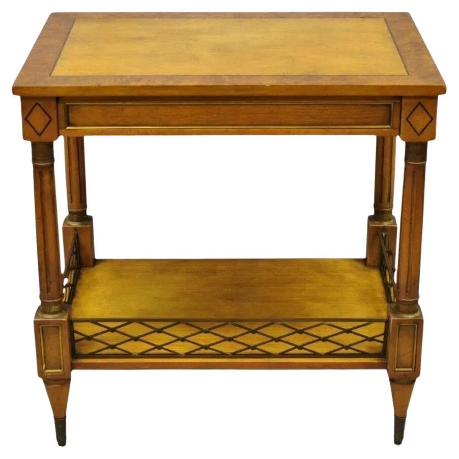 Neoklassizistischer italienischer Regency-Beistelltisch mit einer Schublade aus Wurzelholz-Akzent, Beacon Hill