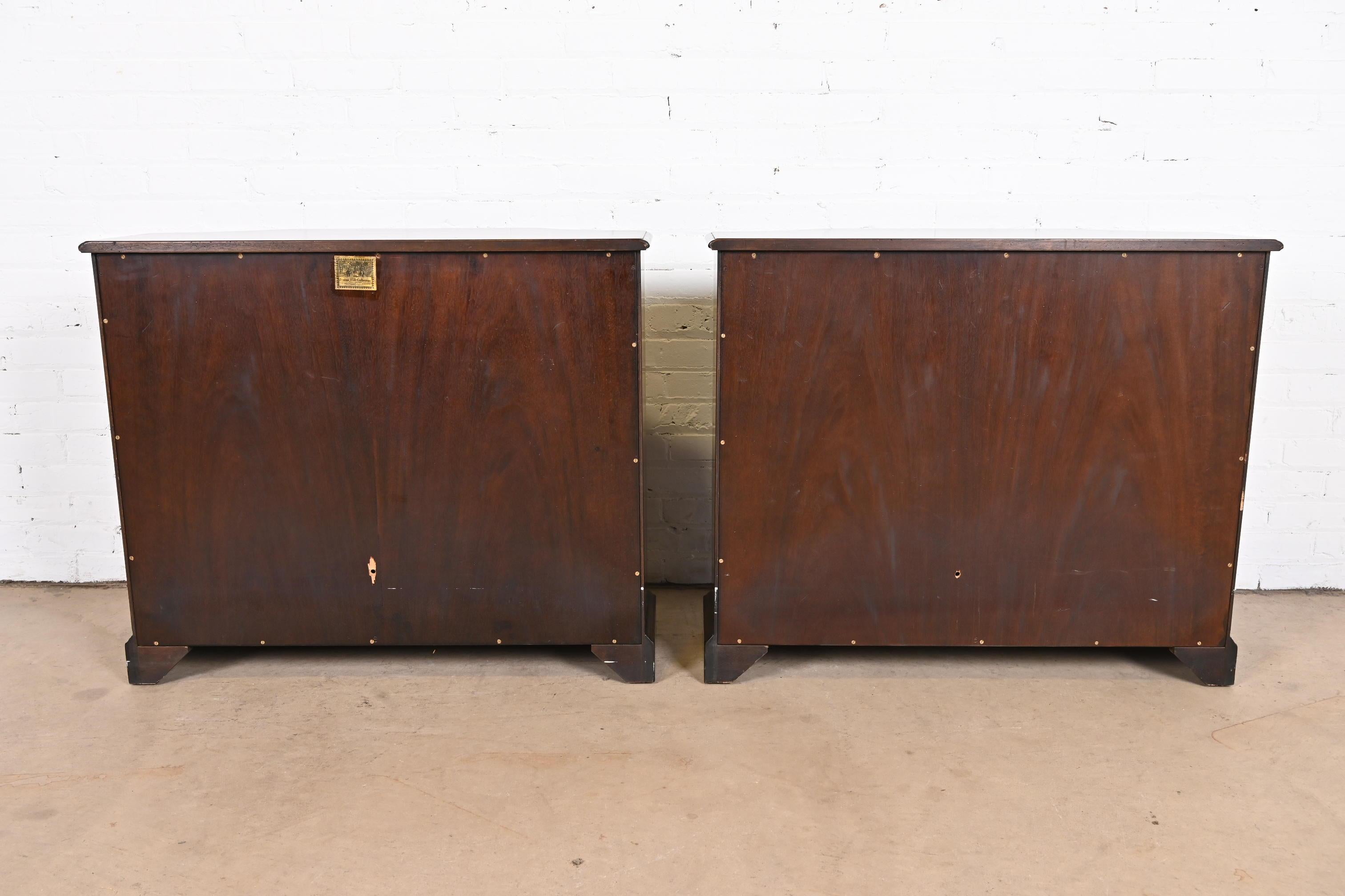 Beacon Hill Regency Walnut Cabinets or Bedside Chests, Pair For Sale 6