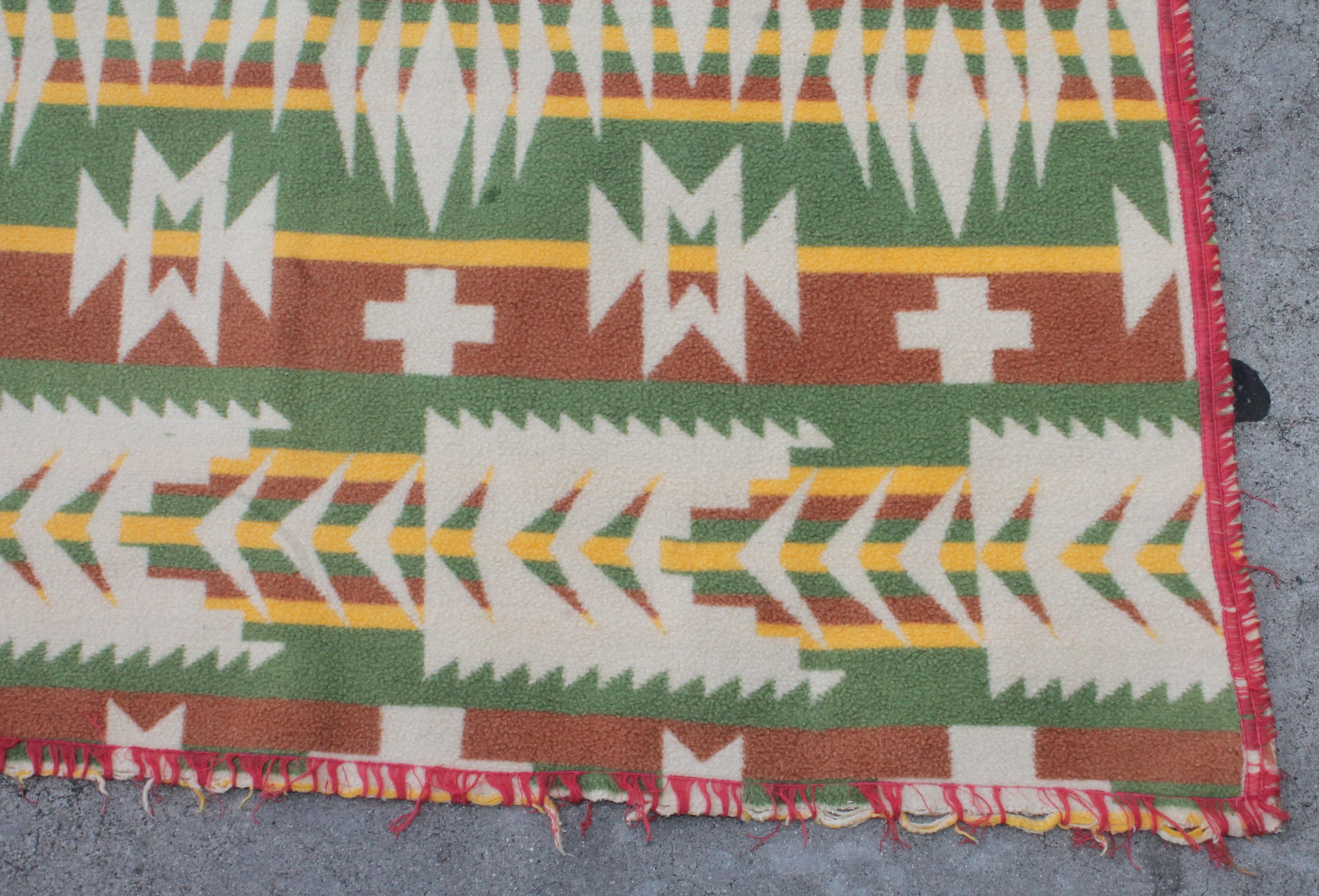 20th Century Beacon Indian Design Camp Blanket For Sale