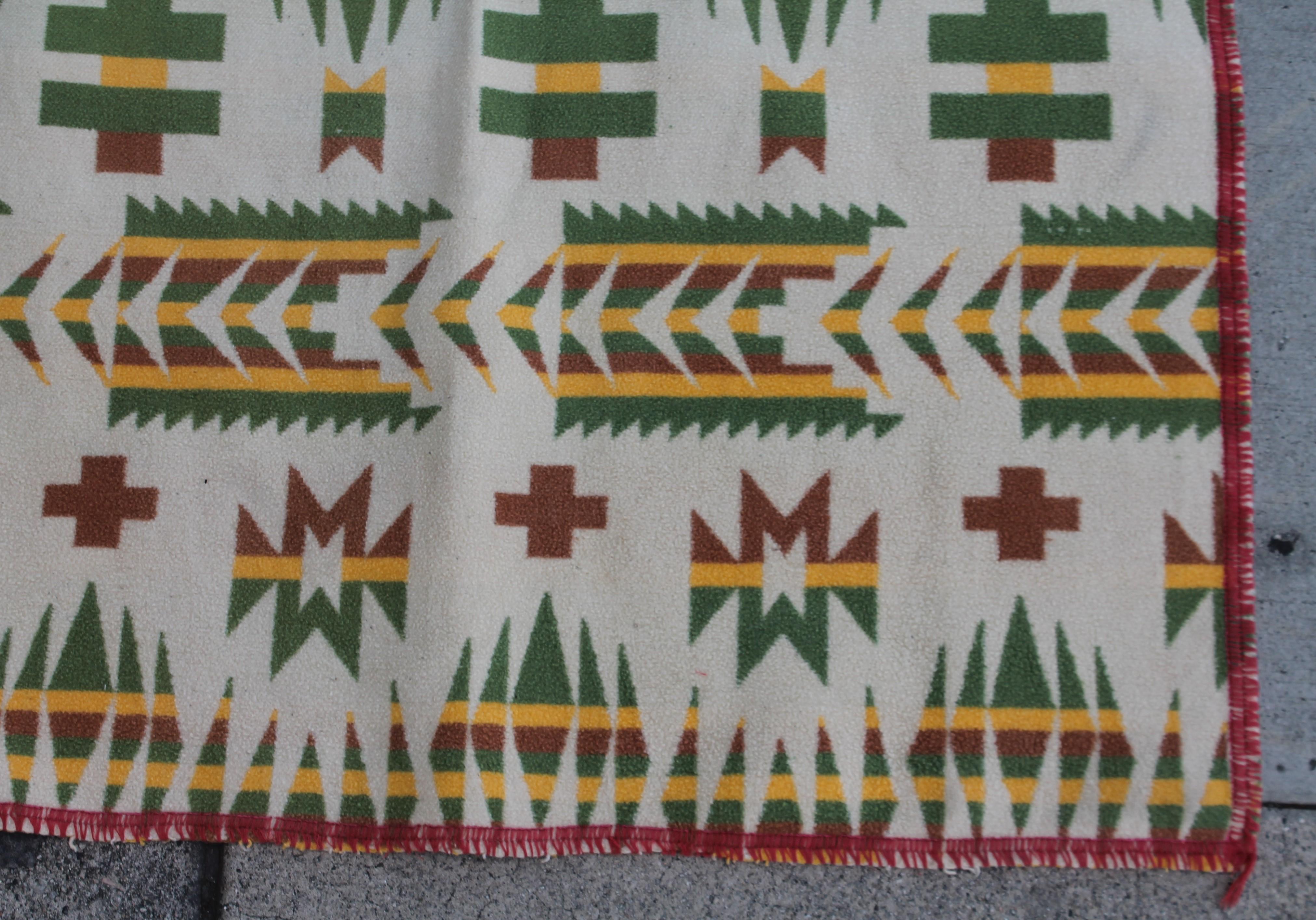 Cotton Beacon Indian Design Camp Blanket For Sale