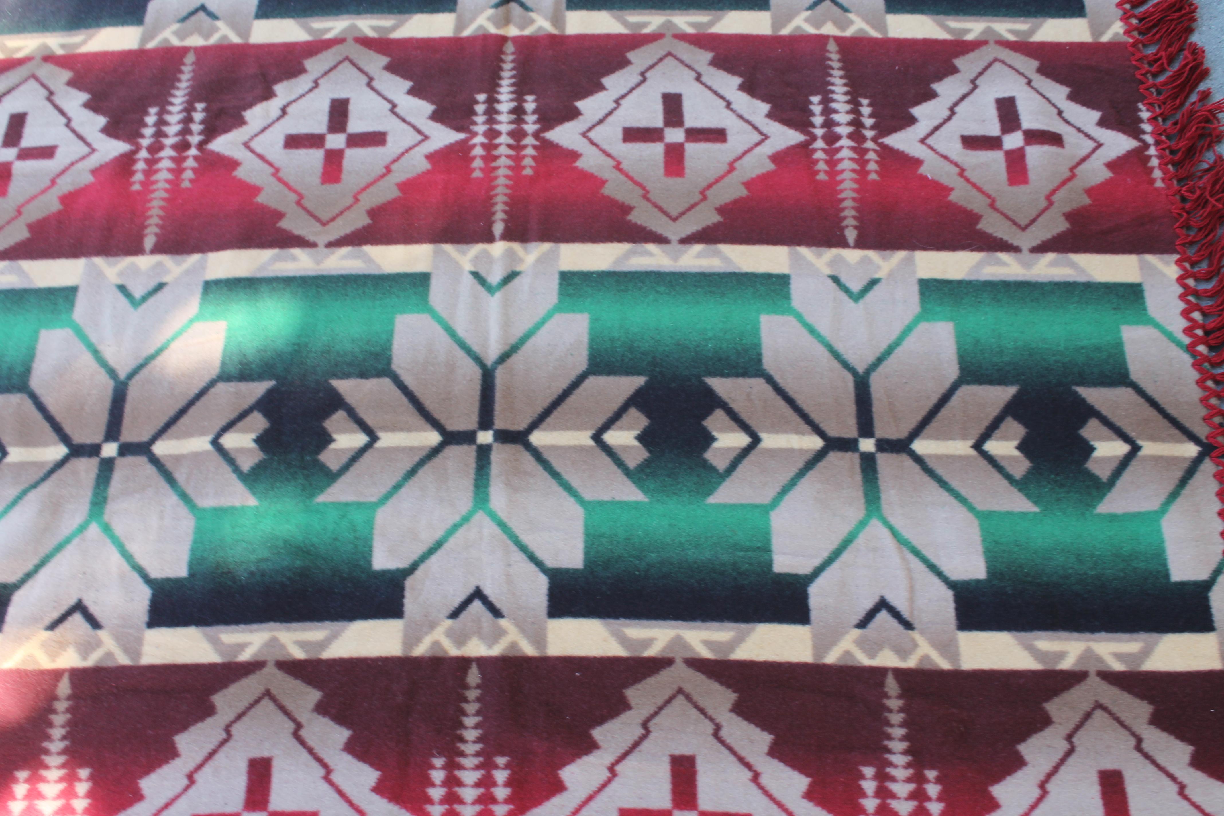 Mid-20th Century Beacon Indian Design Camp Blanket For Sale