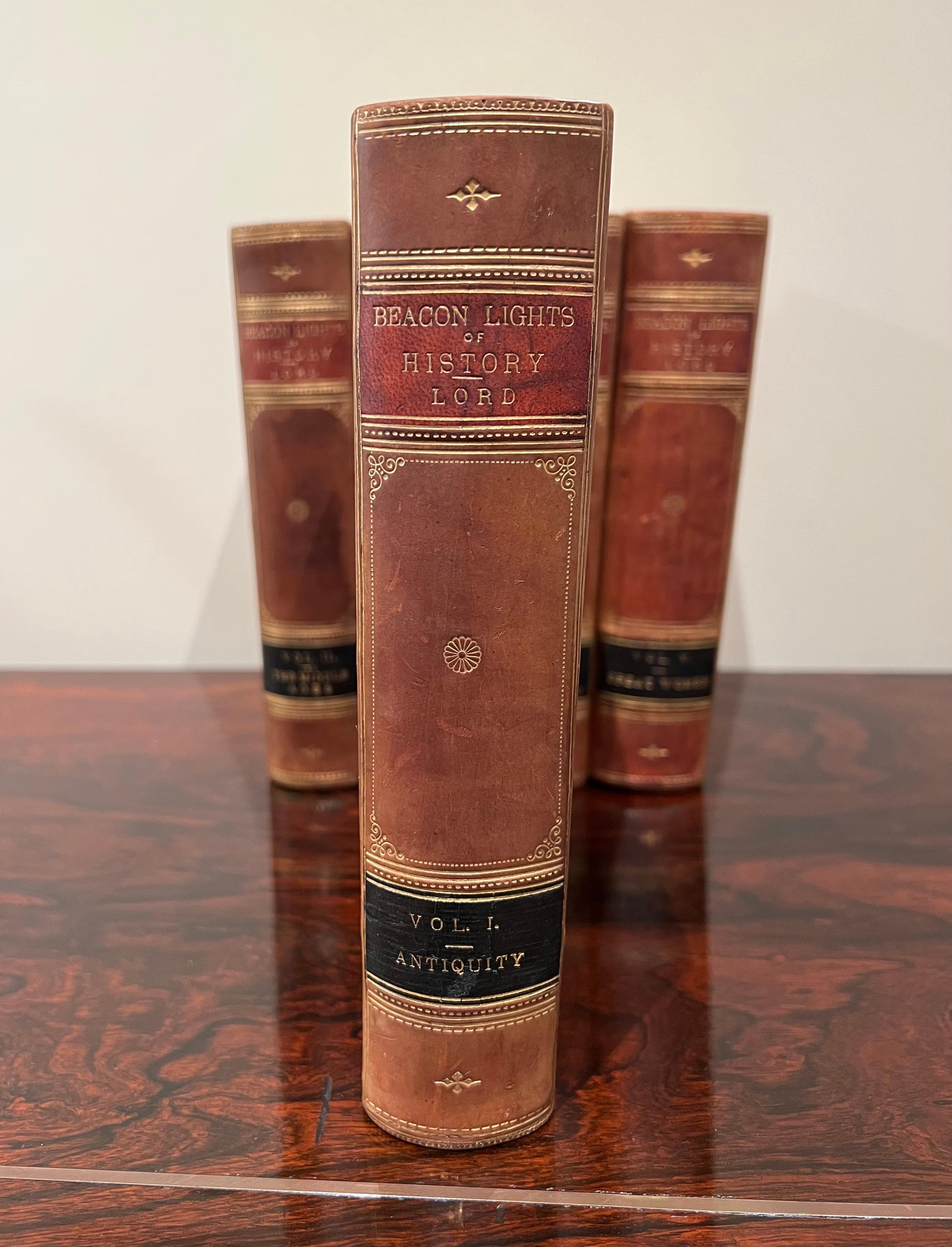 American Beacon Lights of History by John Lord in 5 volumes For Sale