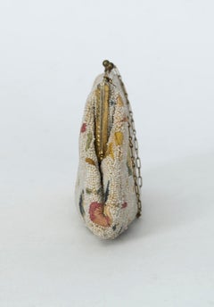 Bead and Tambour Evening Bag with Folding Mirror, Late 1920s