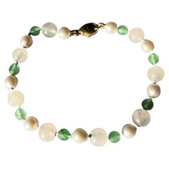 Bead Bracelet Pearl Chrysophrase Rose Quartz