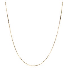 Used Bead Chain, 14K Yellow Gold, Simple Bead Chain, Simple Pendant Chain, Minimalist