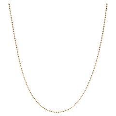 Bead Chain, 14K Yellow Gold, Simple Bead Chain, Simple Pendant Chain, Minimalist