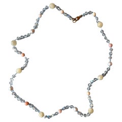 Rosa Opal Perlen Choker Halskette