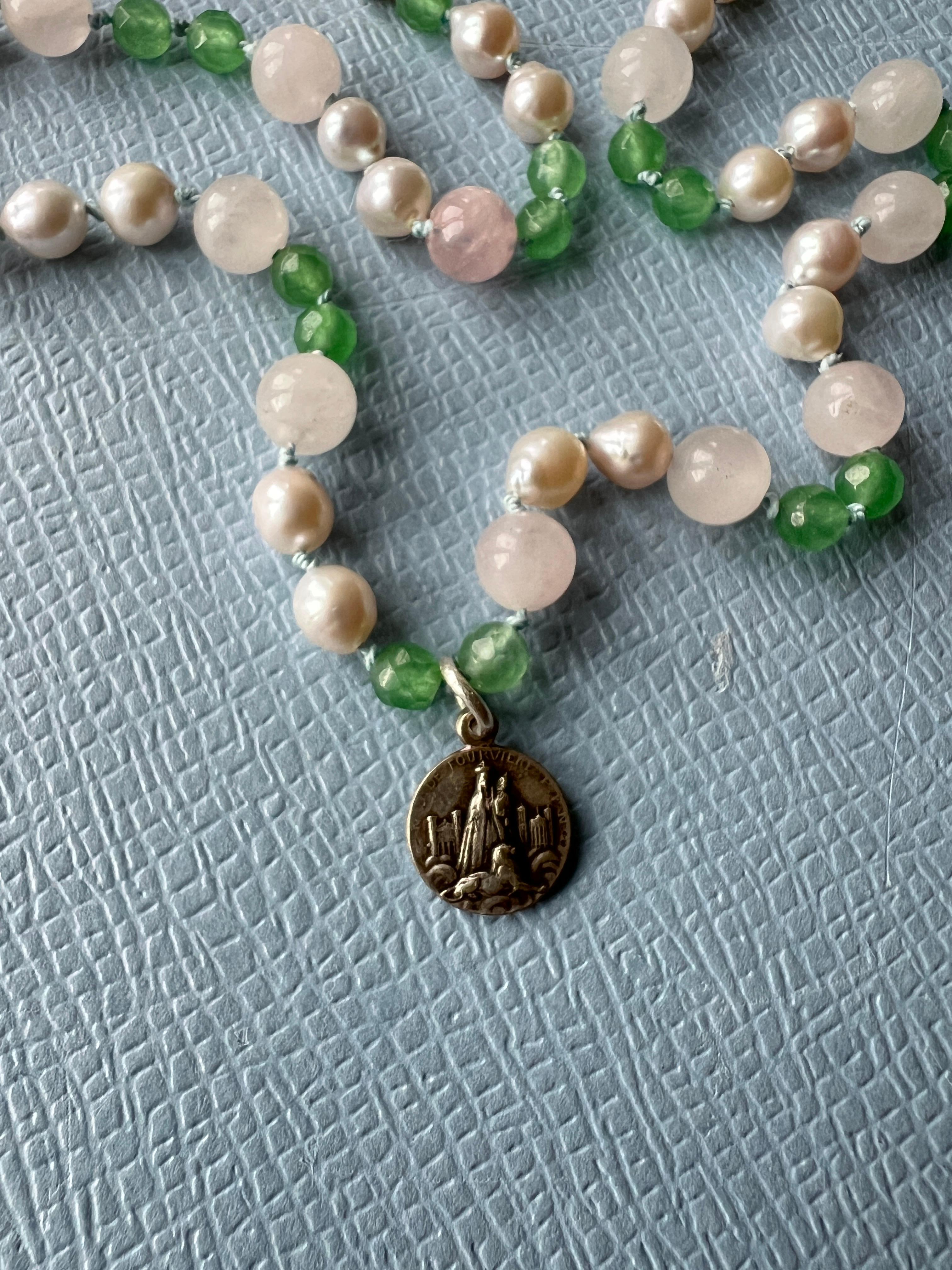 Round Cut Pearl Bead Choker Necklace For Sale