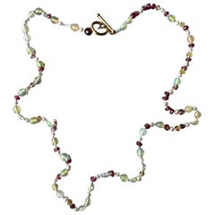 Collar de cuentas Gargantilla semipreciosa Ópalo Rubí Multicolor J DAUPHIN