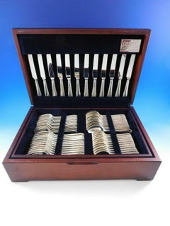 Bead Round by Carrs Sterling Silberbesteck Dinner für 12 Personen Service 63 Pieces