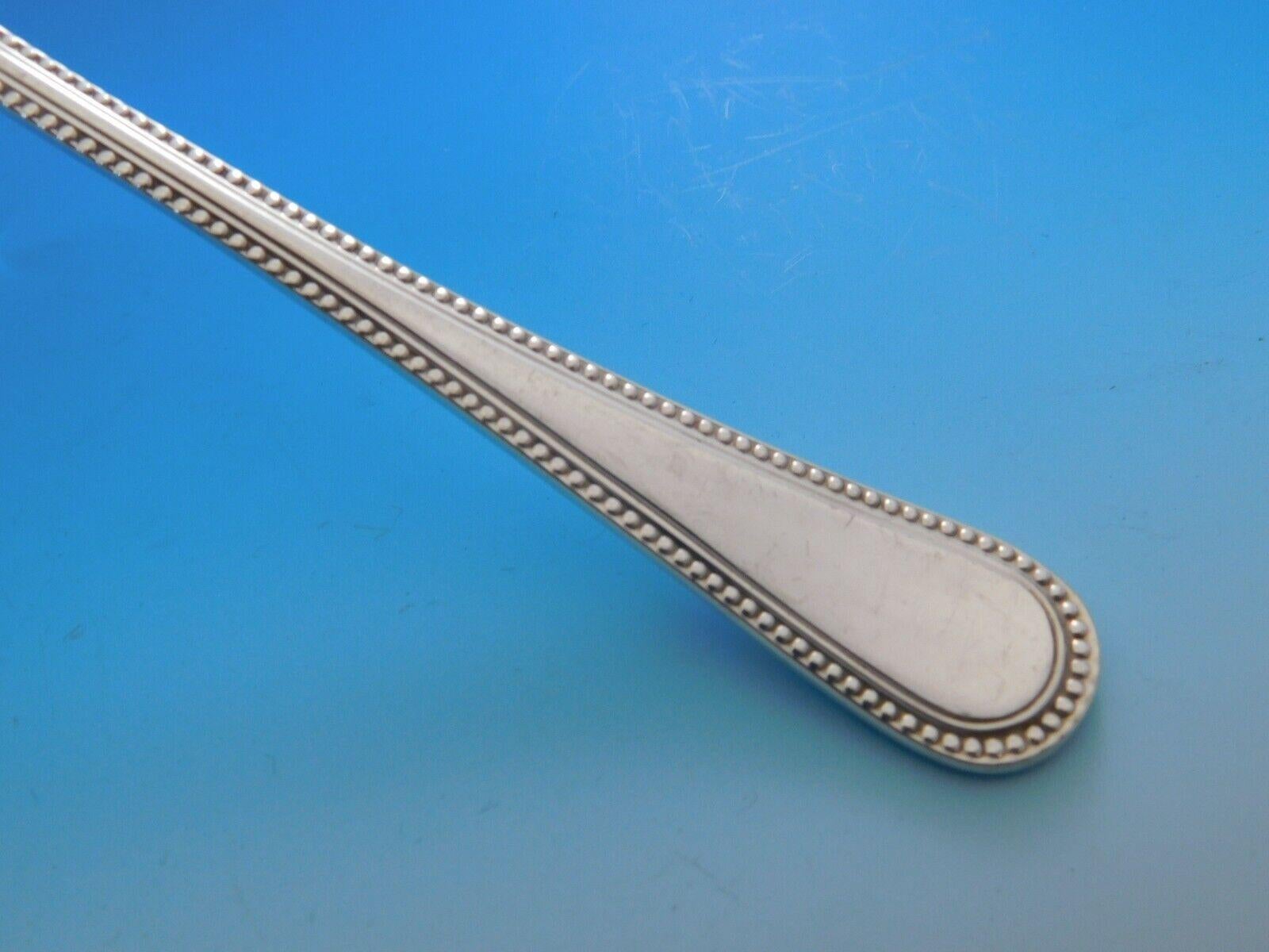 Juego de cubiertos de plata de ley Bead Round by Carrs Servicio de cena 40 piezas Inglaterra en Excelente estado para la venta en Big Bend, WI