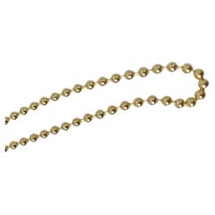 Bead Solid Chain Rare 14kt Yellow Gold Long Chain Chain